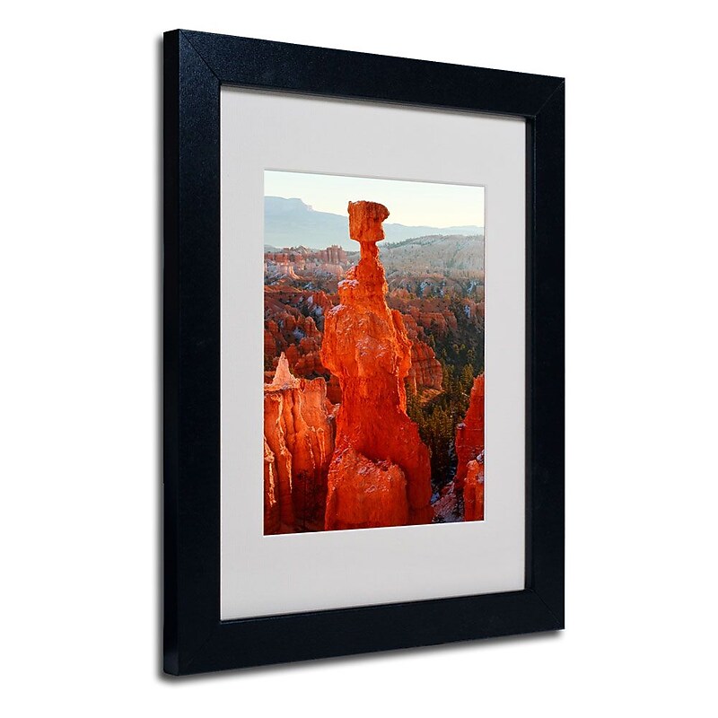 Trademark Fine Art 'Bryce Canyon Thor' 11" x 14" Black Frame Art image 1