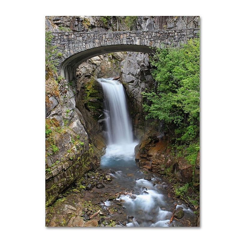 Trademark Fine Art 'Christine Falls Rainier' 16" x 24" Canvas Art image 1