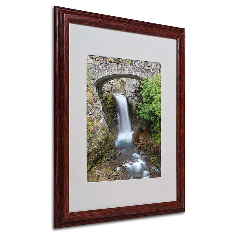 Trademark Fine Art 'Christine Falls Rainier' 16" x 20" Wood Frame Art image 1