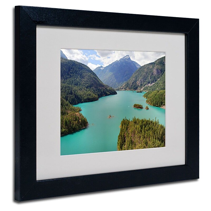 Trademark Fine Art 'Diablo Lake' 11" x 14" Black Frame Art (PL0026-B1114MF) image 1