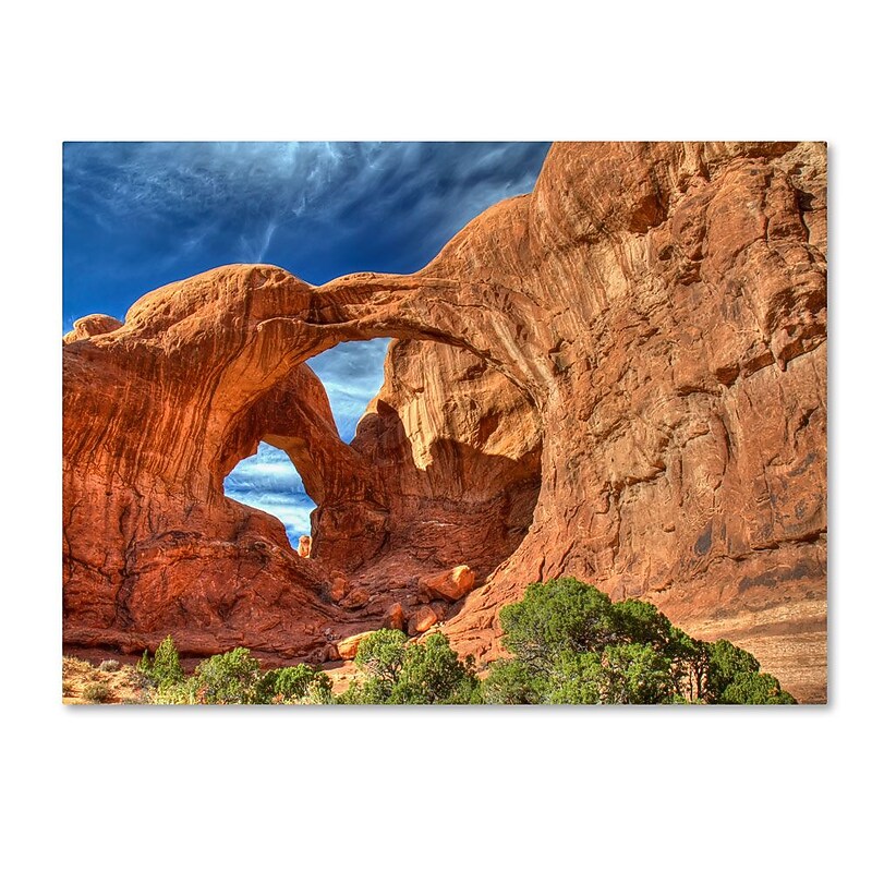 Trademark Fine Art 'Double Arch' 22" x 32" Canvas Art image 1