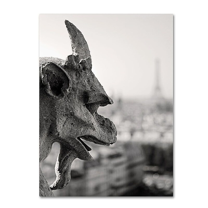 Trademark Fine Art 'Gargoyle Paris' 16" x 24" Canvas Art image 1