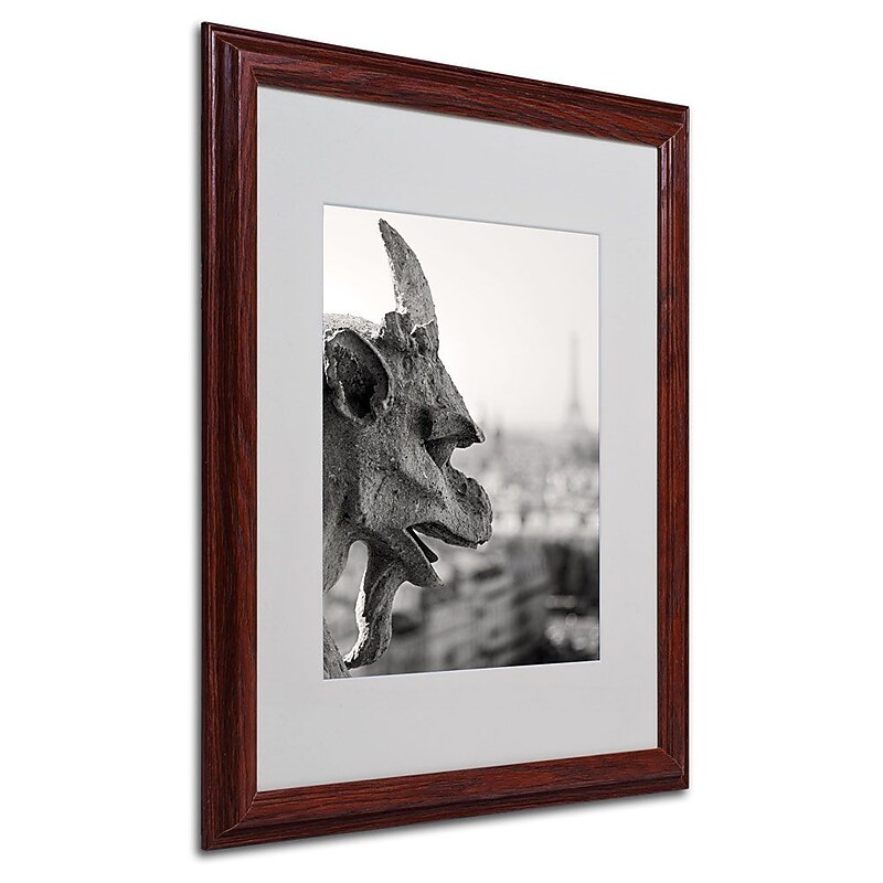 Trademark Fine Art 'Gargoyle Paris' 16" x 20" Wood Frame Art image 1