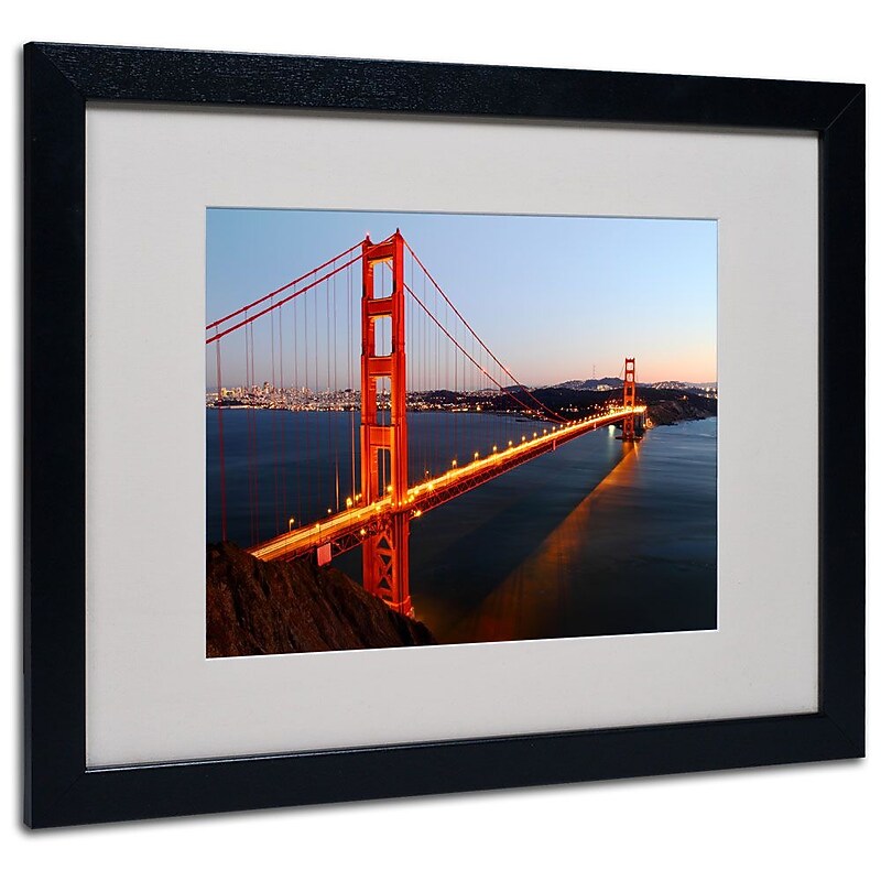 Trademark Fine Art 'Golden Gate SF' 16" x 20" Black Frame Art image 1