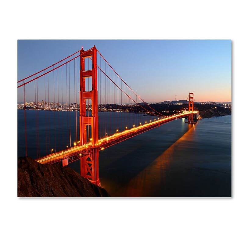 Trademark Fine Art 'Golden Gate SF' 16" x 24" Canvas Art image 1