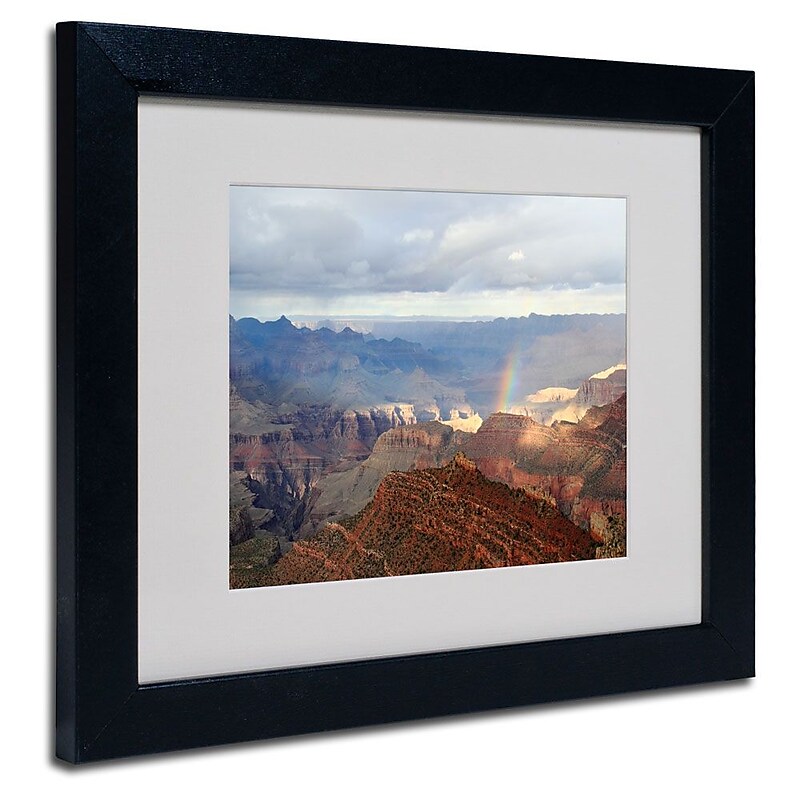 Trademark Fine Art 'Grand Canyon Rainbow' 11" x 14" Black Frame Art image 1