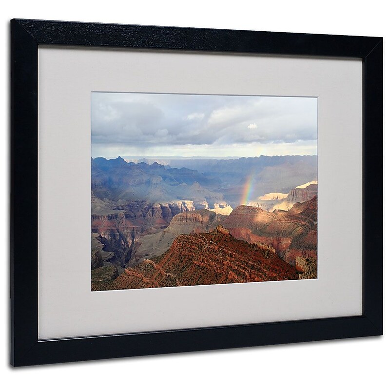 Trademark Fine Art 'Grand Canyon Rainbow' 16" x 20" Black Frame Art image 1