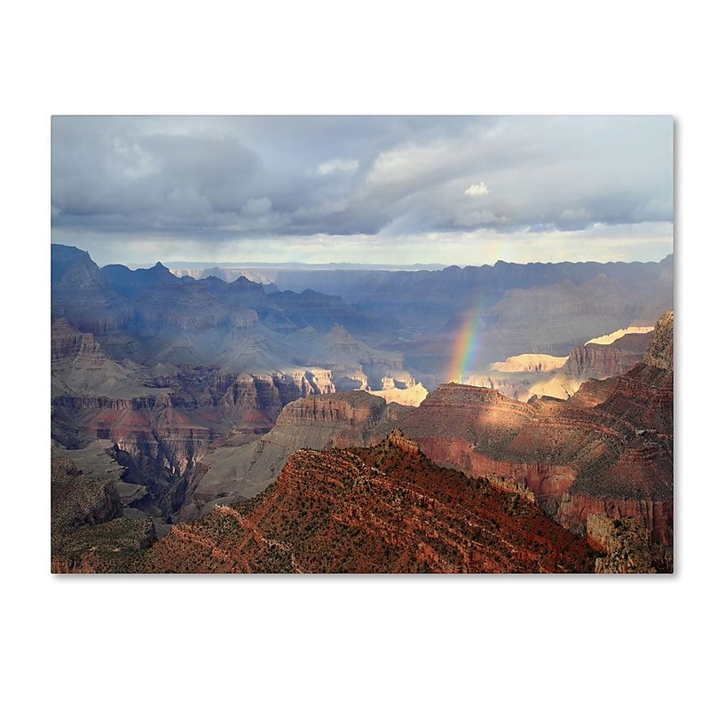 Trademark Fine Art 'Grand Canyon Rainbow' 10" x 19" Canvas Art image 1