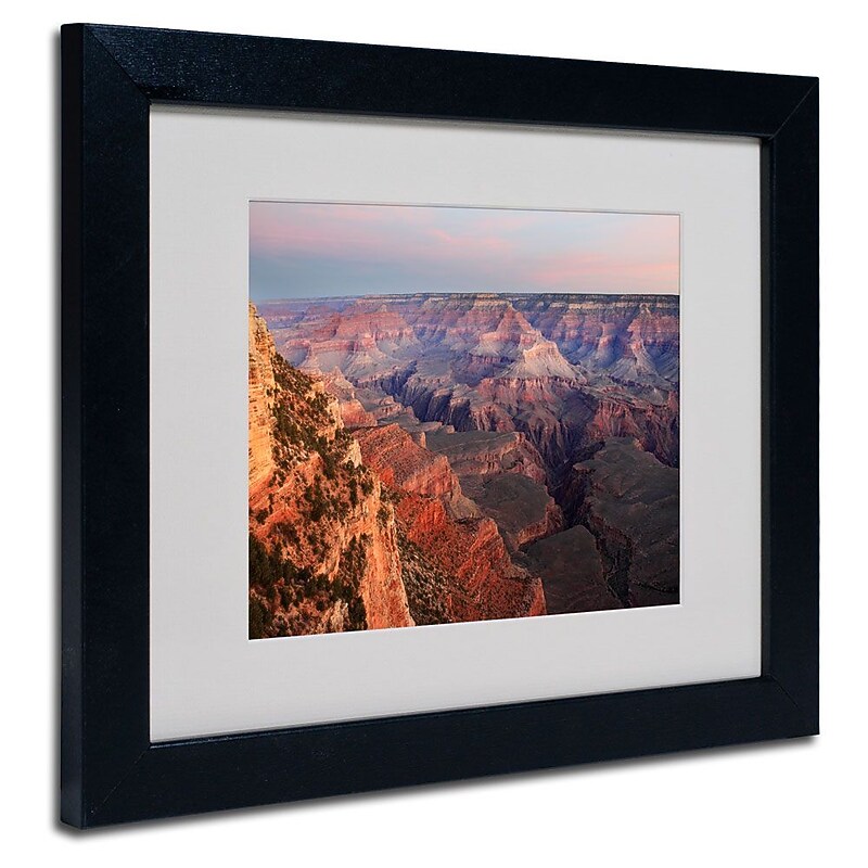 Trademark Fine Art 'Grand Canyon Sunrise' 11" x 14" Black Frame Art image 1