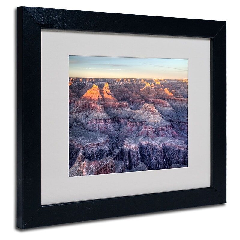 Trademark Fine Art 'Grand Canyon Sunset' 11" x 14" Black Frame Art image 1
