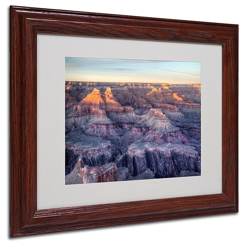 Trademark Fine Art 'Grand Canyon Sunset' 11" x 14" Wood Frame Art image 1