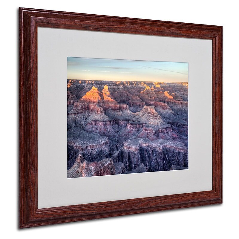 Trademark Fine Art 'Grand Canyon Sunset' 16" x 20" Wood Frame Art image 1