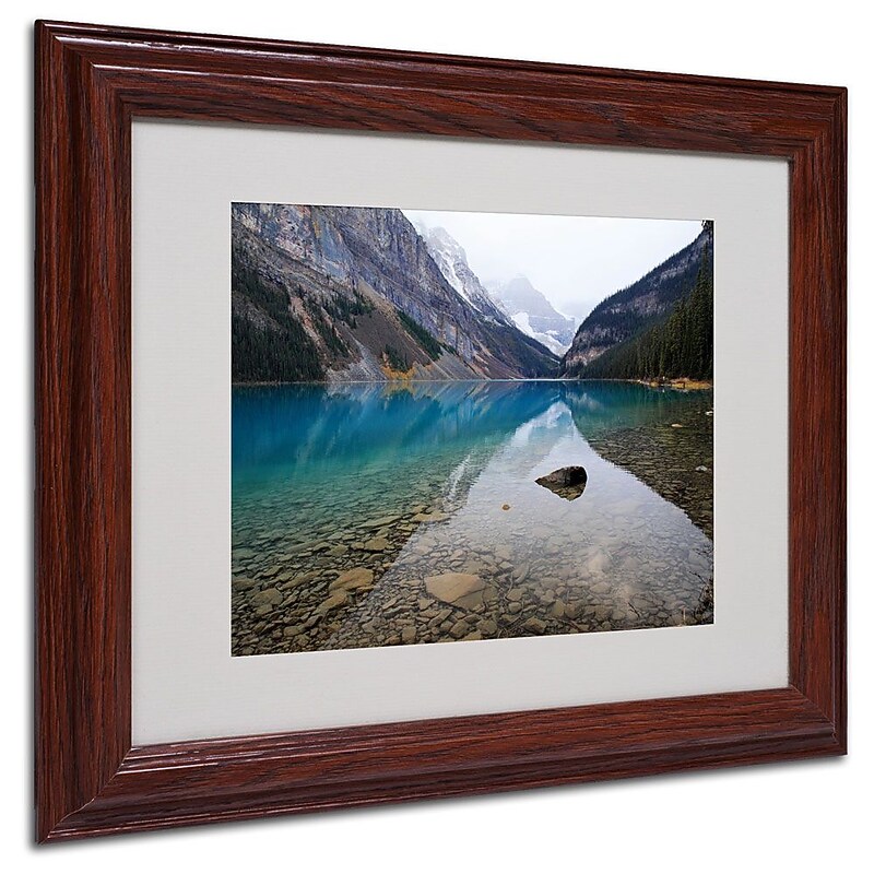 Trademark Fine Art 'Lake Louise' 11" x 14" Wood Frame Art image 1