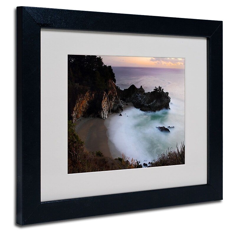 Trademark Fine Art 'Mc Way Falls' 11" x 14" Black Frame Art image 1