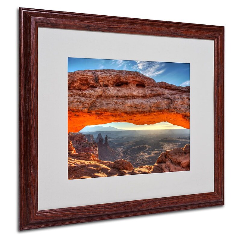 Trademark Fine Art 'Mesa Arch Sunrise' 16" x 20" Wood Frame Art image 1
