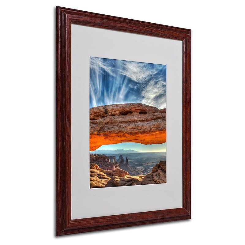 Trademark Fine Art 'Mesa Arch Sunrise 2' 16" x 20" Wood Frame Art image 1