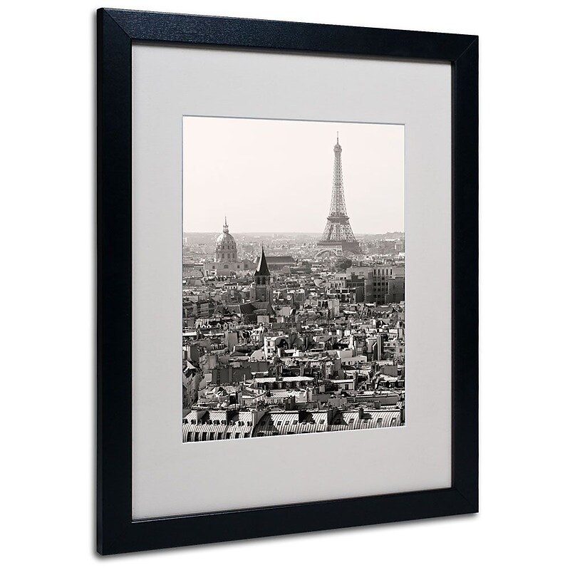 Trademark Fine Art 'Paris' 16" x 20" Black Frame Art image 1