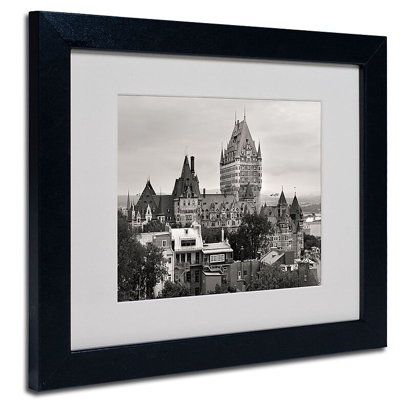 Trademark Fine Art 'Quebec City' 11" x 14" Black Frame Art image 1
