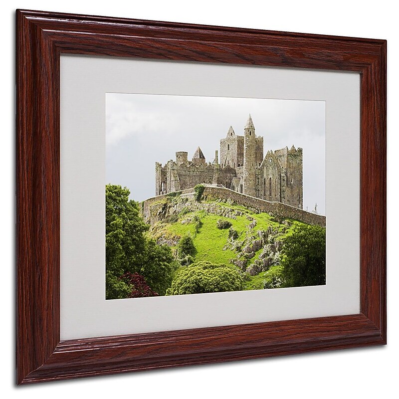 Trademark Fine Art 'Rock of Cashel Ireland' 11" x 14" Wood Frame Art image 1