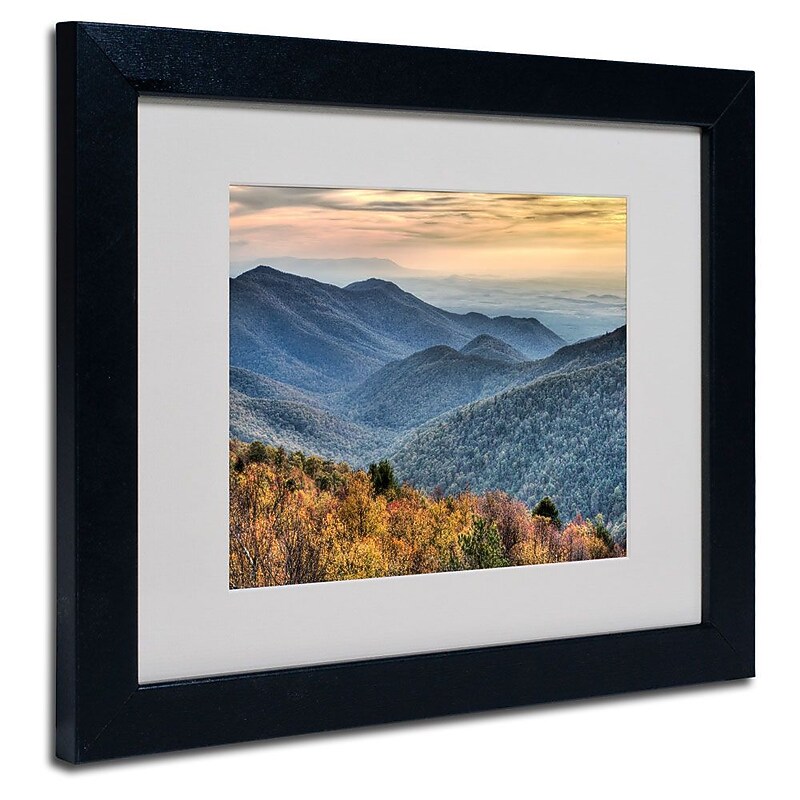 Trademark Fine Art 'Shenandoah Autumn' 11" x 14" Black Frame Art image 1