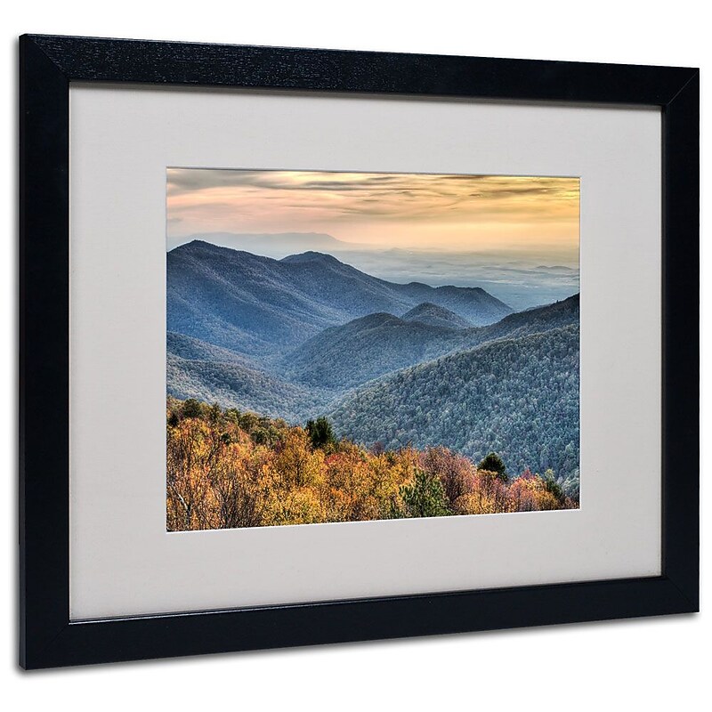 Trademark Fine Art 'Shenandoah Autumn' 16" x 20" Black Frame Art image 1