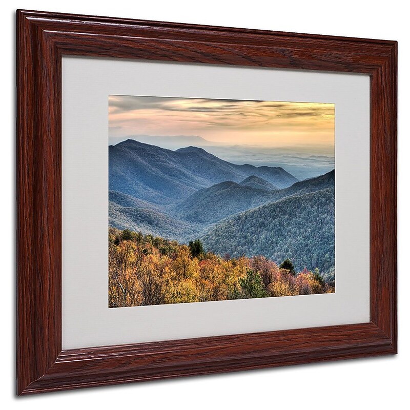 Trademark Fine Art 'Shenandoah Autumn' 11" x 14" Wood Frame Art image 1