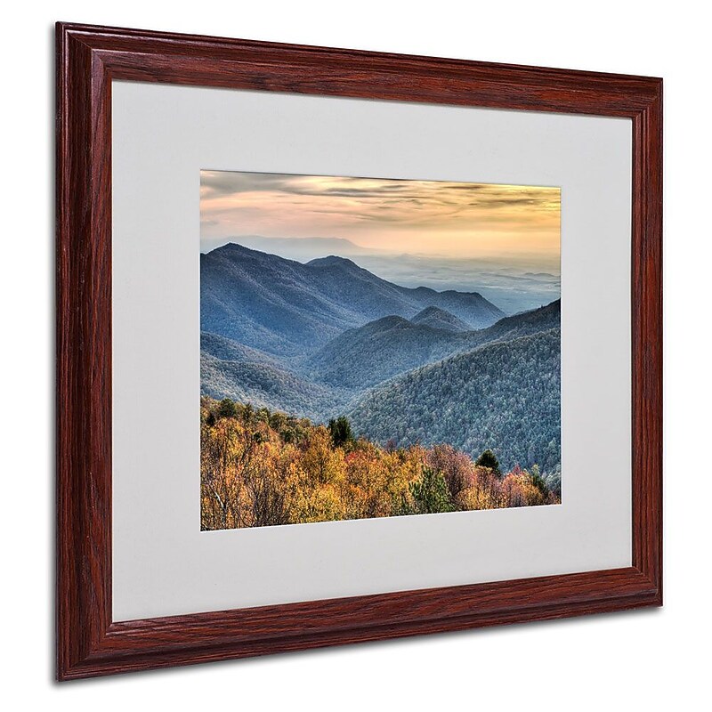 Trademark Fine Art 'Shenandoah Autumn' 16" x 20" Wood Frame Art image 1
