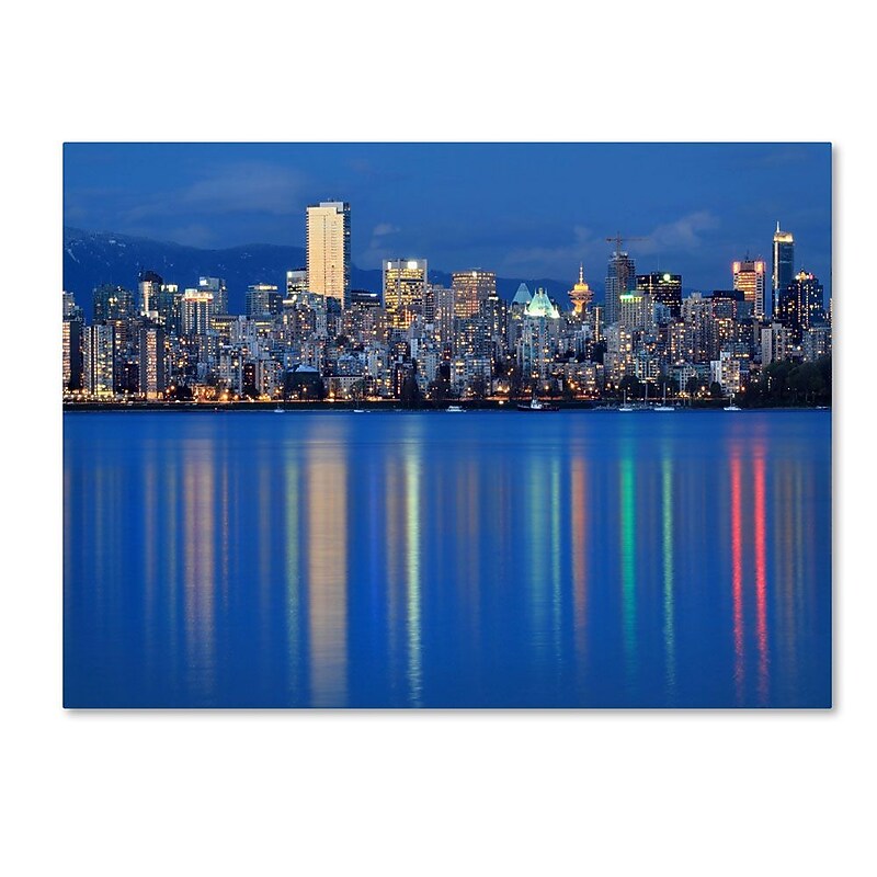 Trademark Fine Art 'Vancouver City' 30" x 47" Canvas Art image 1