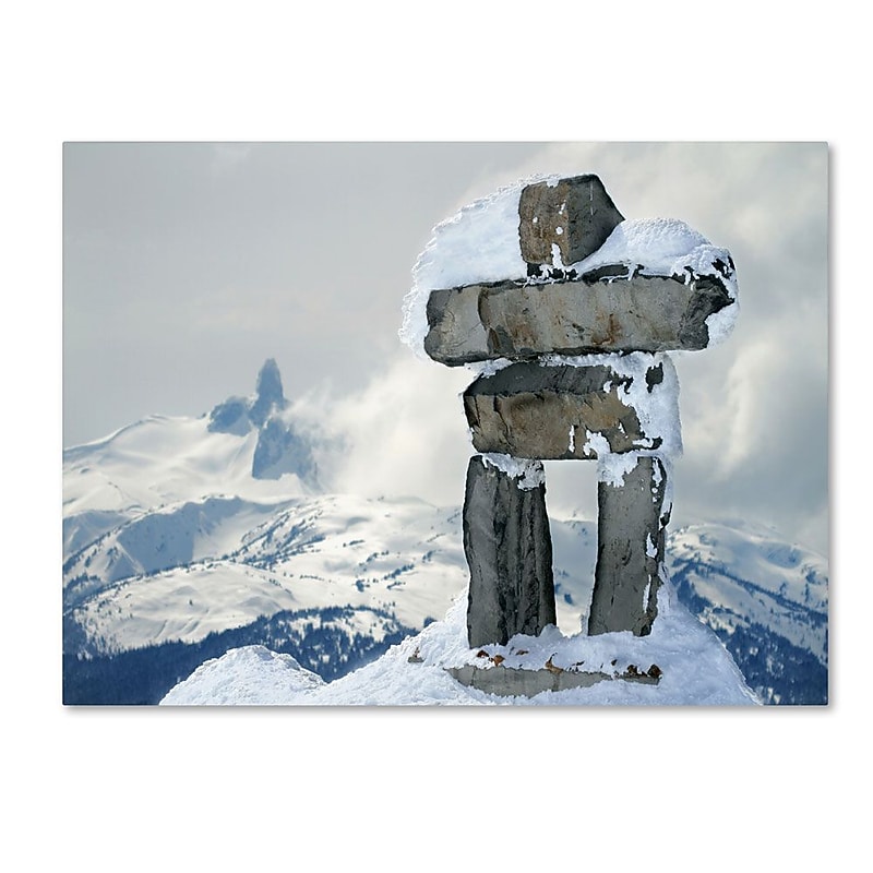 Trademark Fine Art 'Whistler Inukshuk' 14" x 19" Canvas Art image 1