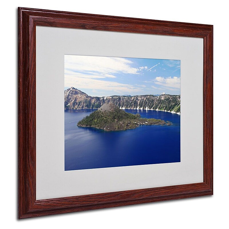 Trademark Fine Art 'Wizard Island' 16" x 20" Wood Frame Art image 1