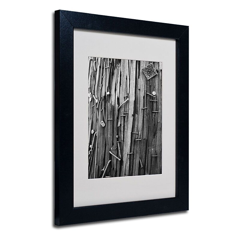 Trademark Fine Art 'Nails & Staples' 11" x 14" Black Frame Art image 1