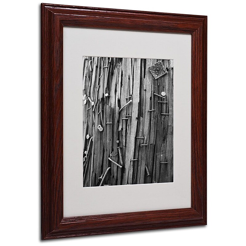 Trademark Fine Art 'Nails & Staples' 11" x 14" Wood Frame Art image 1