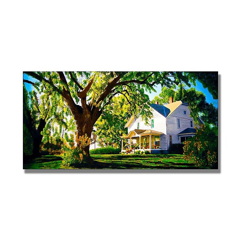 Trademark Fine Art 'Farm House' 16" x 32" Canvas Art image 1
