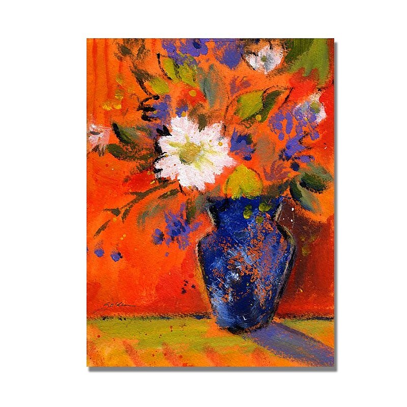 Trademark Fine Art 'Orange Wall' 18" x 24" Canvas Art image 1