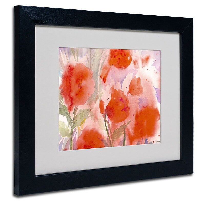 Trademark Fine Art 'Crimson Field' 11" x 14" Black Frame Art image 1