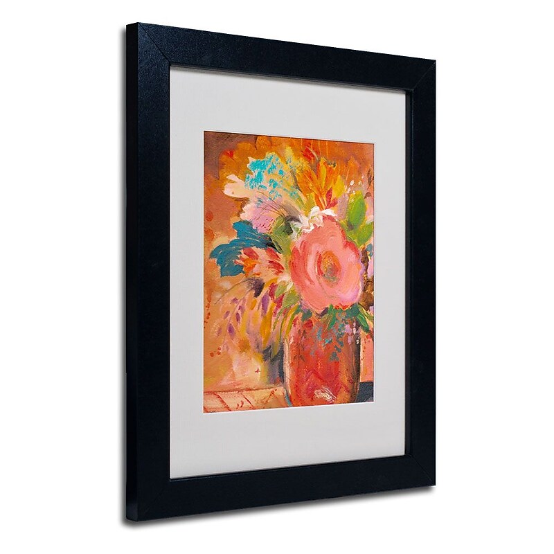 Trademark Fine Art 'Copper Vase 3' 11" x 14" Black Frame Art image 1