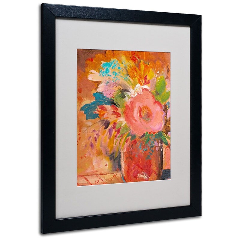 Trademark Fine Art 'Copper Vase 3' 16" x 20" Black Frame Art image 1