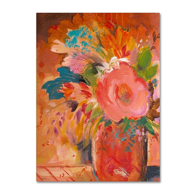 Trademark Fine Art 35" x 47" Wooden Frame Copper Vase 3 image 1