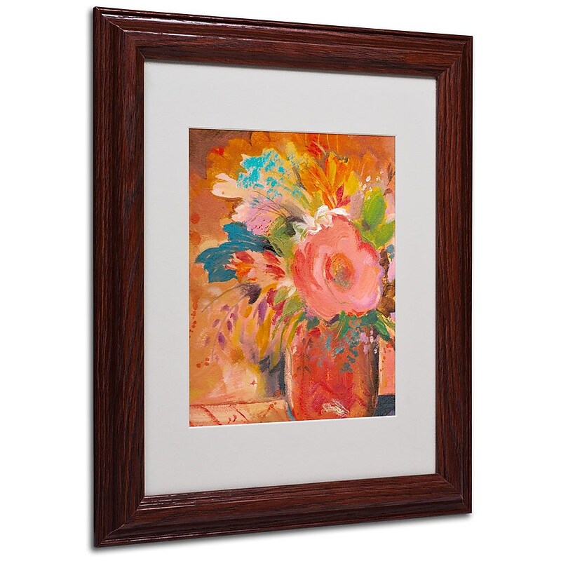 Trademark Fine Art 'Copper Vase 3' 11" x 14" Wood Frame Art image 1