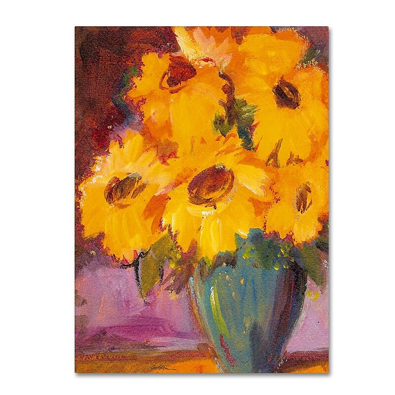 Trademark Fine Art 'Sunflower #5' 14" x 19" Canvas Art image 1