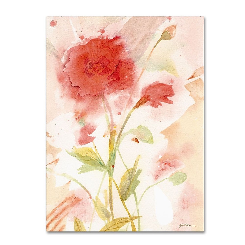 Trademark Fine Art 'Wild Rose' 14" x 19" Canvas Art image 1