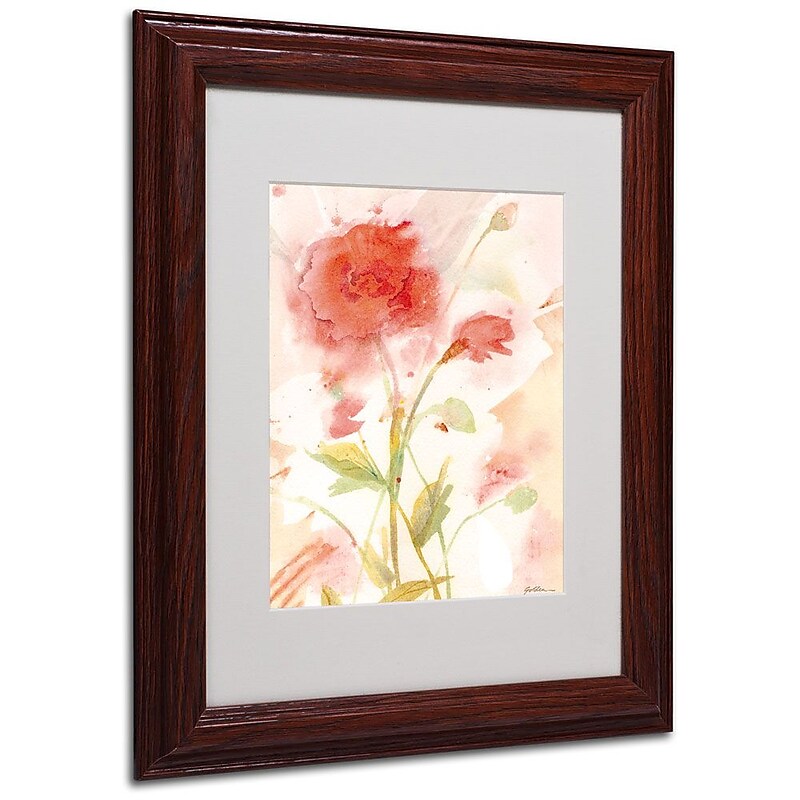 Trademark Fine Art 'Wild Rose' 11" x 14" Wood Frame Art image 1