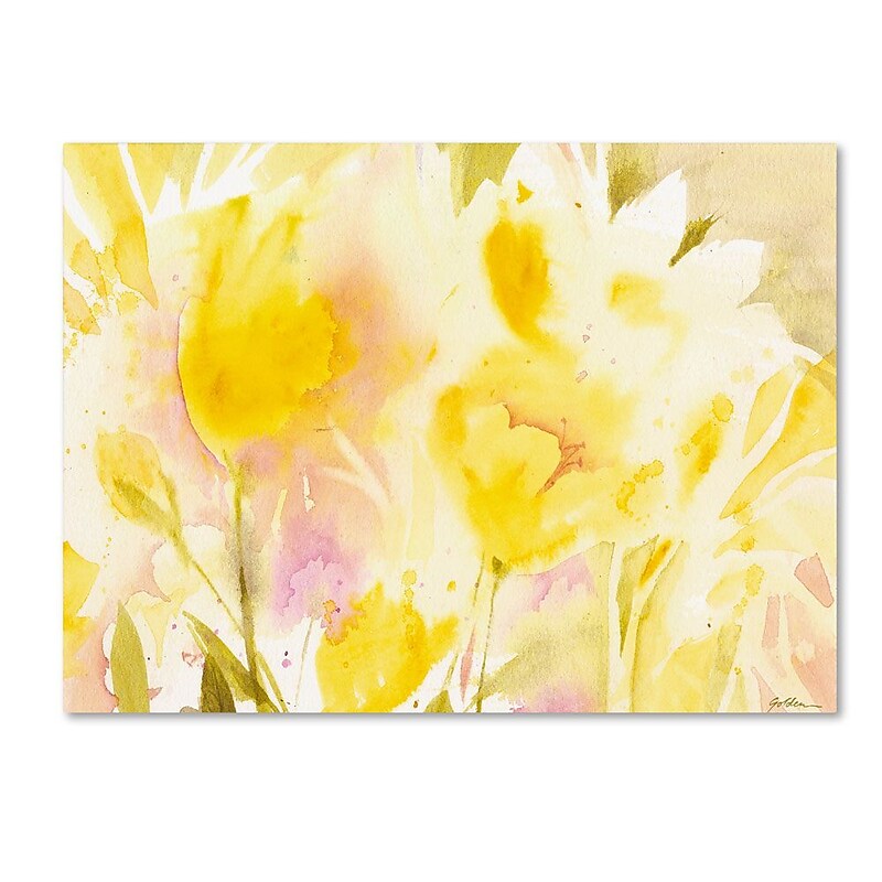Trademark Fine Art 'Yellow Gardens' 16" x 24" Canvas Art image 1