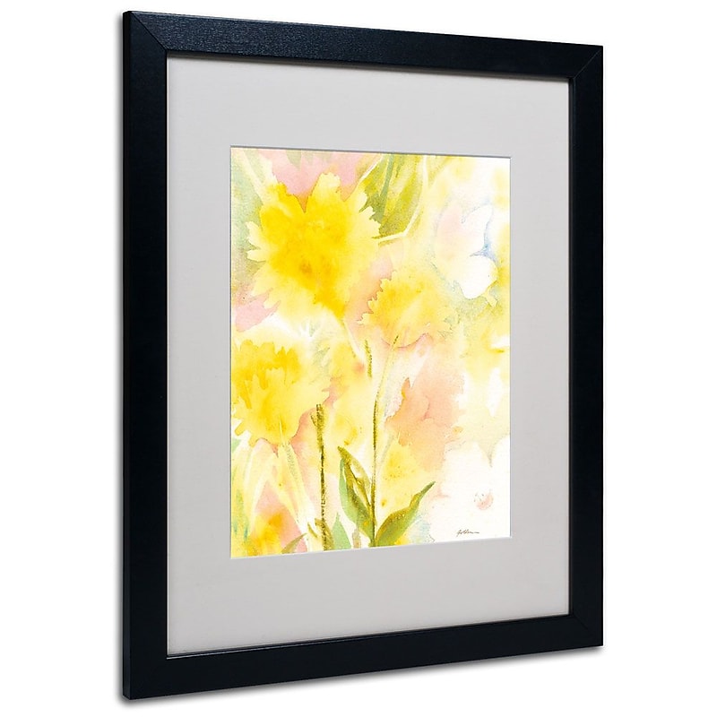 Trademark Fine Art 'Butterfly Silhouette' 16" x 20" Black Frame Art image 1