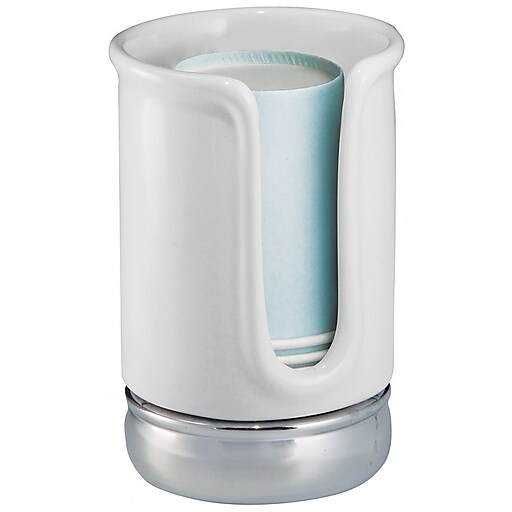 InterDesign® York Ceramic Disposable Paper Cup Dispenser, White at Staples