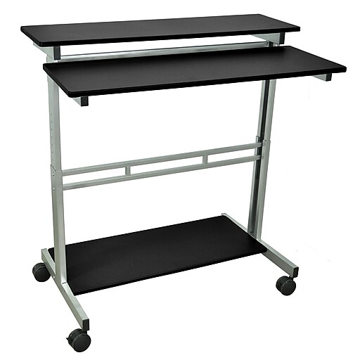 Shop Staples For Luxor 40 W X 23 6 D Mobile Stand Up Computer Desk