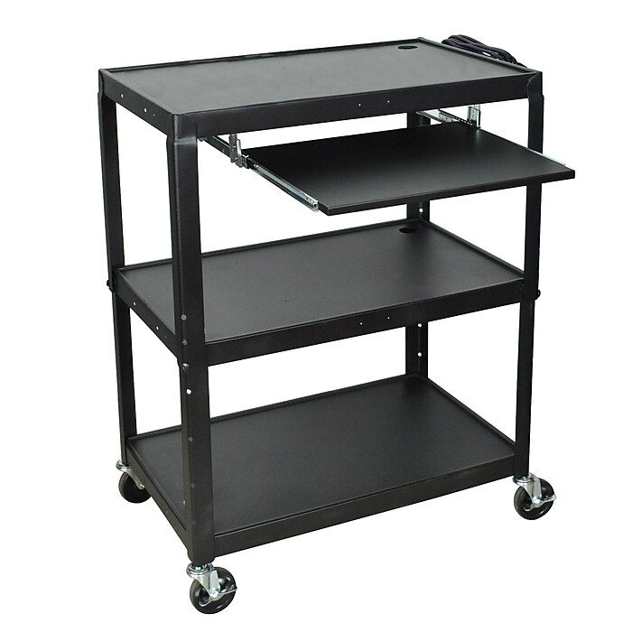 24.5cm箱付き Amazon.com: LUXOR AVJ42KBC-RD Steel AV Cart with Adjustable