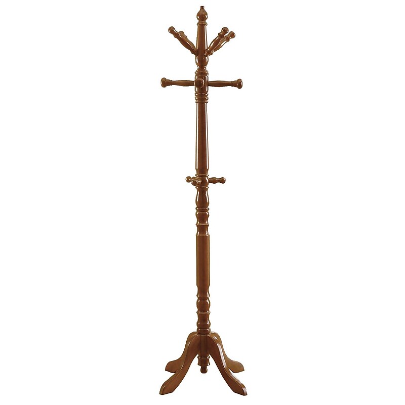 Monarch Traditional Solid Wood Coat Rack, Oak (I 2012) image 1