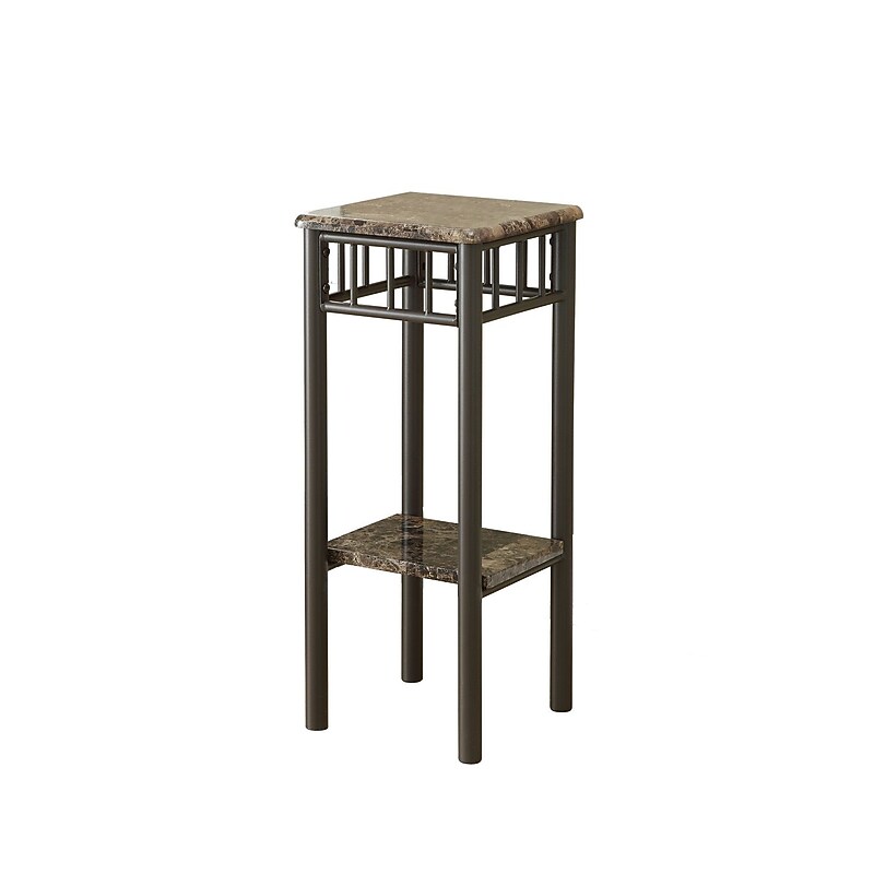 Monarch 28" x 12" x 12" Marble Plant Stand, Cappuccino image 1