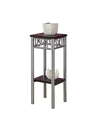 Monarch 28 1\/2 x 11.8 x 11.8 Metal Plant Stand, Cappuccino\/Silver